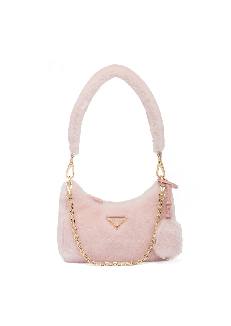 Prada - Shearling Mini Bag - Pink - OS - Moda Operandi