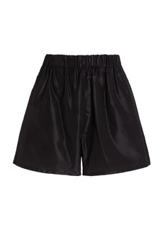 Prada - Silk Logo Shorts - Black - IT 46 - Moda Operandi