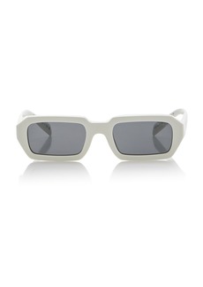 Prada - Square-Frame Acetate Sunglasses - White - OS - Moda Operandi