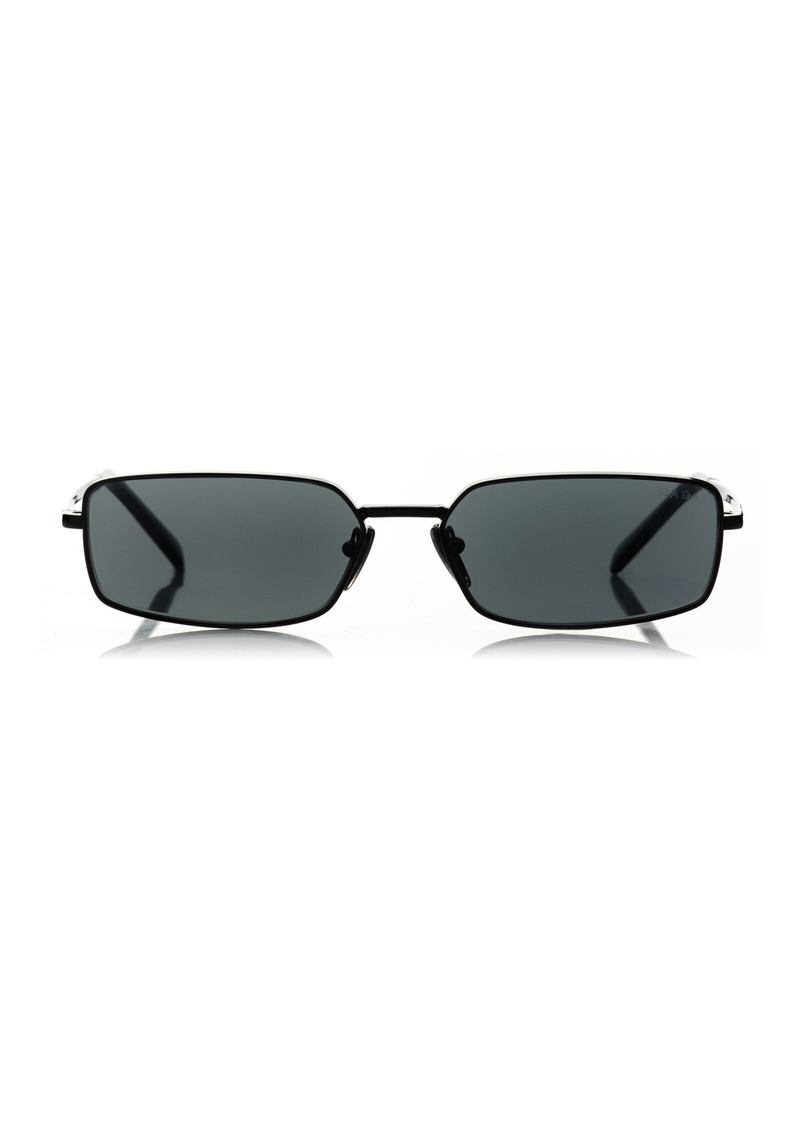 Prada - Square-Frame Metal Sunglasses - Black - OS - Moda Operandi