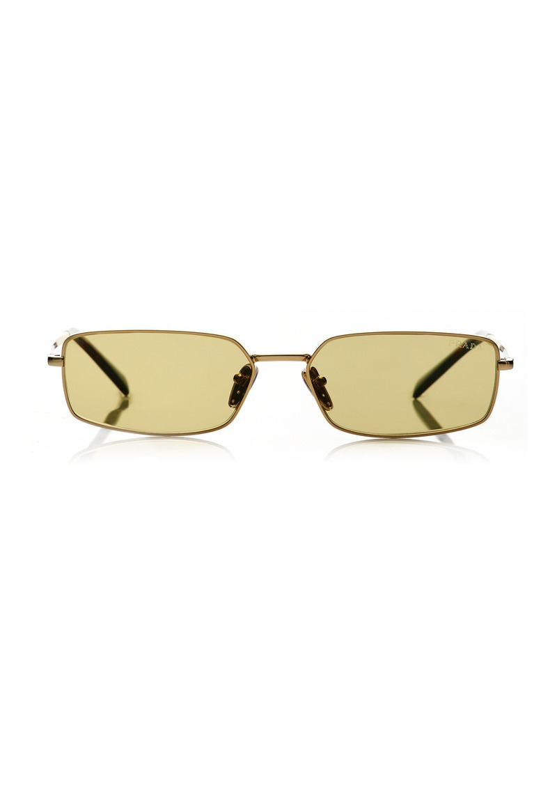 Prada - Square-Frame Metal Sunglasses - Green - OS - Moda Operandi