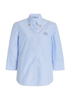 Prada - Striped Cotton Poplin Shirt - Stripe - IT 36 - Moda Operandi