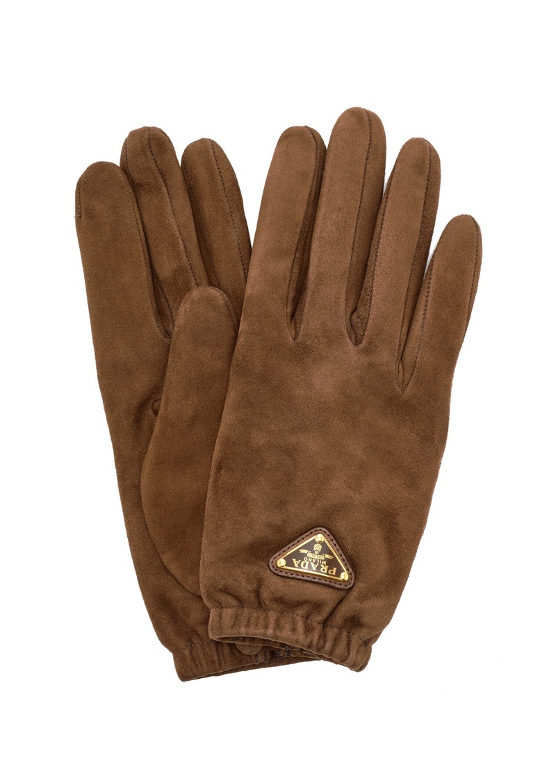 Prada - Suede Gloves - Brown - 6 - Moda Operandi