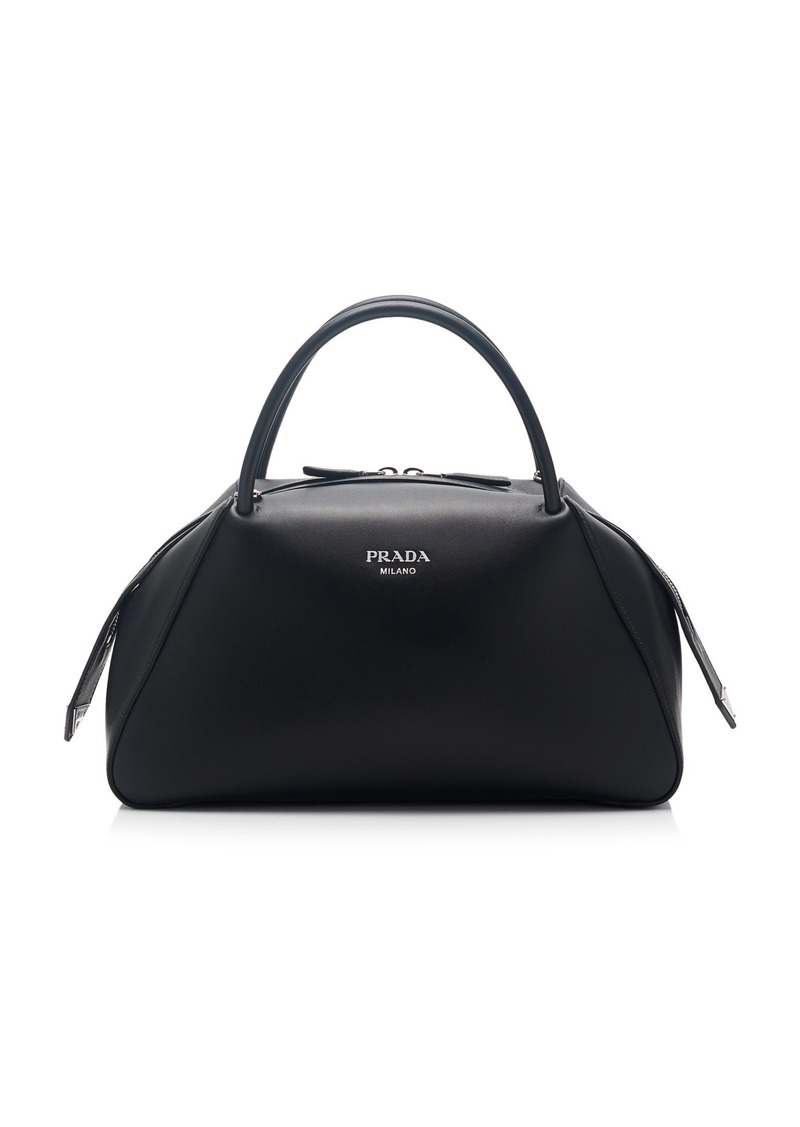 Prada - Supernova Medium Leather Top Handle Bag - Black - OS - Moda Operandi