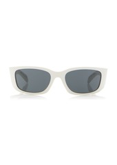 Prada - Symbole Mask-Frame Acetate Sunglasses  - Black - OS - Moda Operandi