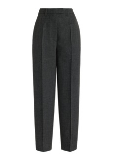 Prada - Tapered Wool Trousers - Grey - IT 40 - Moda Operandi