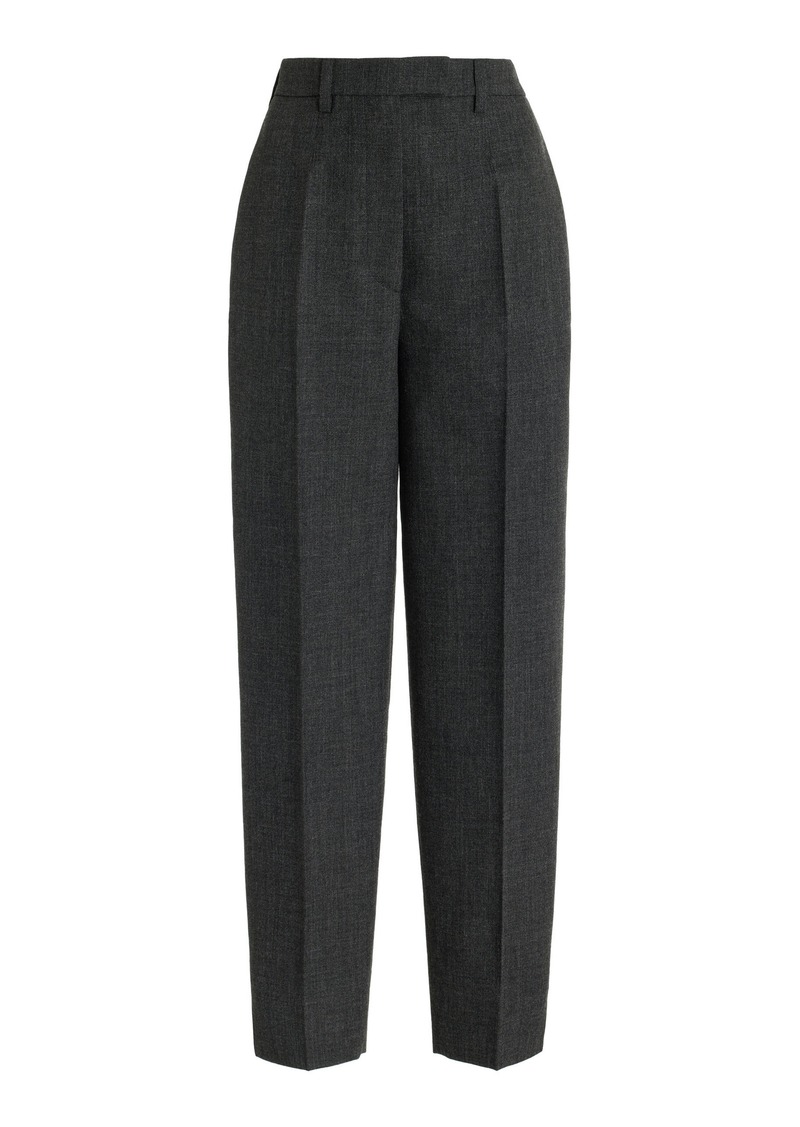 Prada - Tapered Wool Trousers - Grey - IT 44 - Moda Operandi