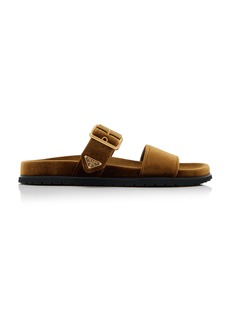 Prada - Velvet Sandals - Brown - IT 36 - Moda Operandi