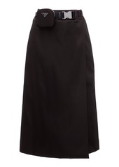 Prada - Women's Belted Wrap-Front Midi Skirt - Moda Operandi