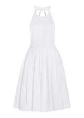 Prada - Women's Cotton Mini Halter Dress - White - Moda Operandi