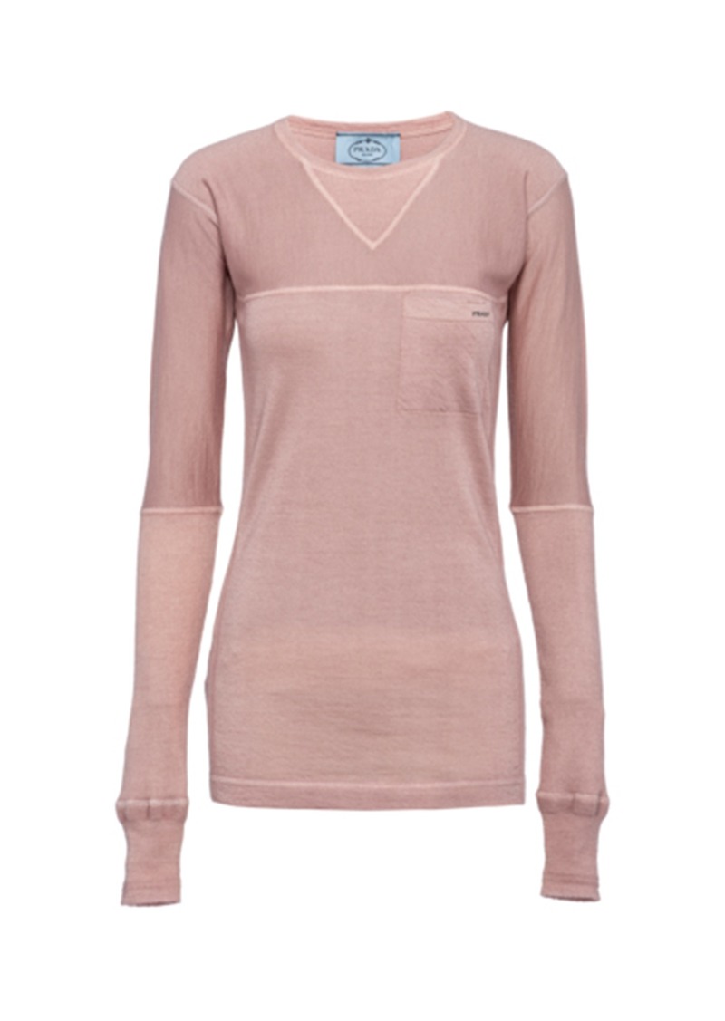 Prada - Knit Cashmere Top - Neutral - IT 40 - Moda Operandi