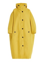 Prada - Women's Oversized Nylon Hooded Rain Coat - Yellow - Moda Operandi