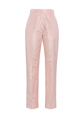Prada - Women's Silk Straight-Leg Pants - Pink - Moda Operandi