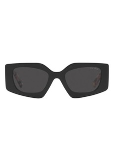 Prada 51mm Rectangular Sunglasses