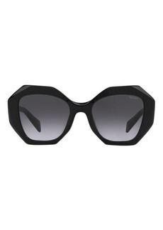 Prada 53mm Gradient Angular Sunglasses