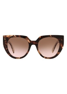 Prada 53mm Gradient Cat Eye Sunglasses
