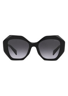 Prada 53mm Gradient Irregular Sunglasses