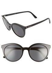 Prada 53mm Round Cat Eye Sunglasses