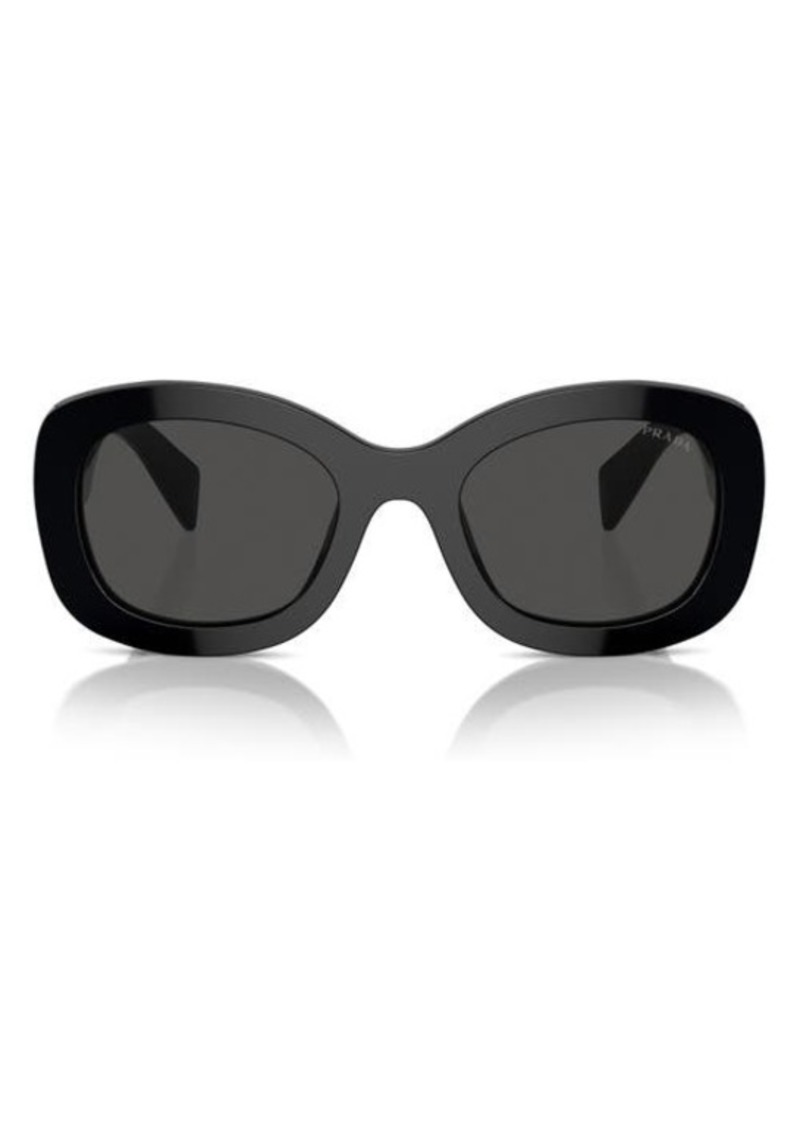 Prada 54mm Oval Polarized Sunglasses