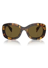 Prada 54mm Oval Polarized Sunglasses