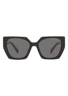 Prada 54mm Polarized Irregular Sunglasses