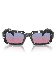 Prada 54mm Rectangle Gradient Sunglasses