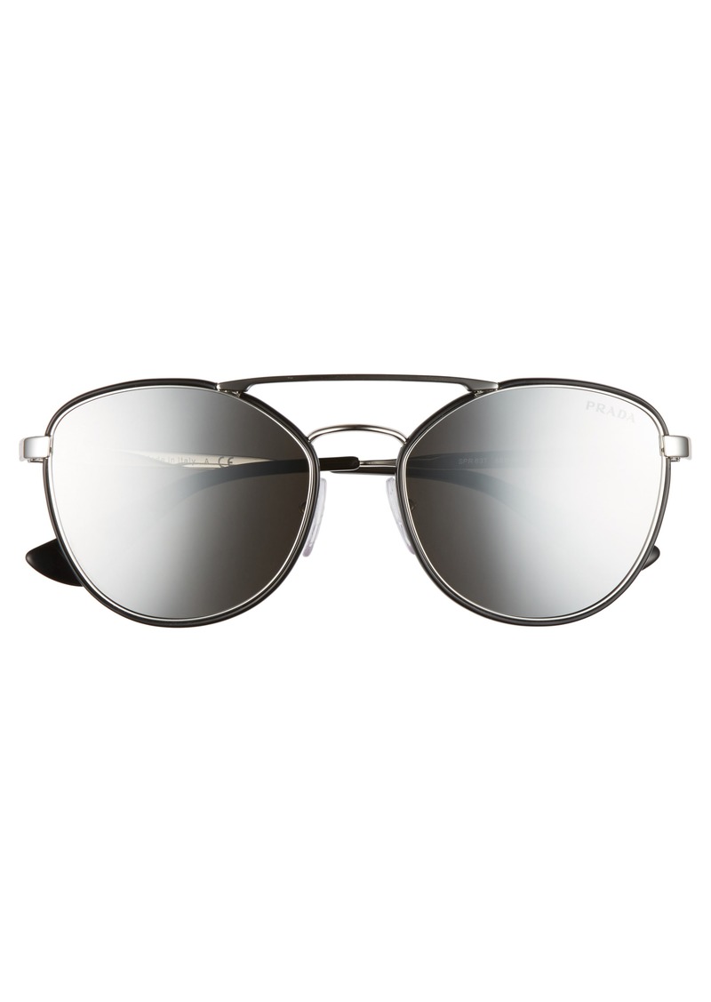 prada 55mm aviator sunglasses