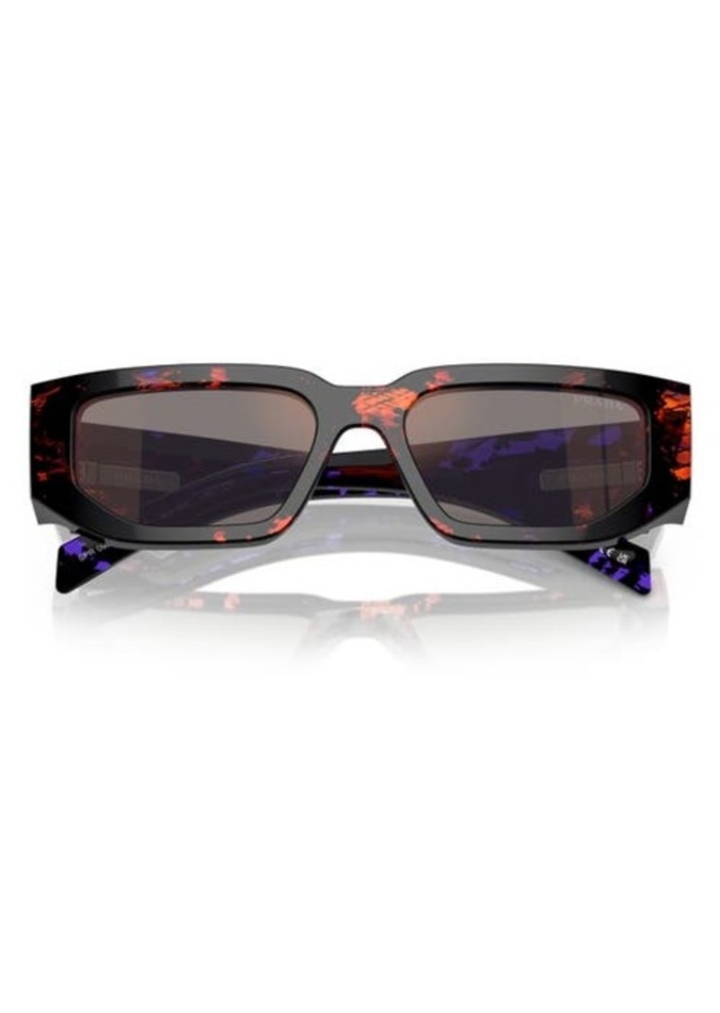Prada 55mm Rectangular Polarized Sunglasses