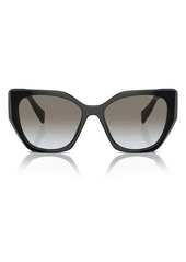 Prada 56mm Gradient Polarized Rectangular Sunglasses
