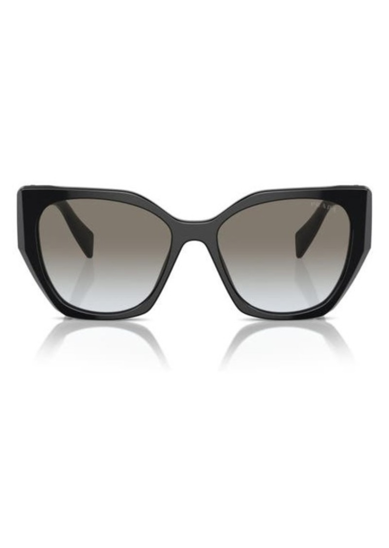 Prada 56mm Gradient Polarized Rectangular Sunglasses