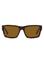 Prada 56mm Rectangular Sunglasses