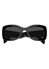 Prada 56mm Rectangular Sunglasses