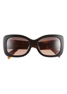 Prada 57mm Rectangular Sunglasses
