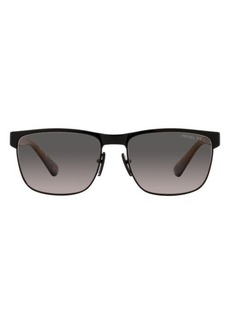 Prada 58mm Gradient Polarized Square Sunglasses