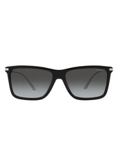 Prada 58mm Gradient Rectangular Sunglasses
