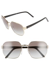 Prada 59mm Geometric Sunglasses in Gold/Grey Gradient at Nordstrom