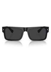 Prada 59mm Polarized Rectangular Sunglasses