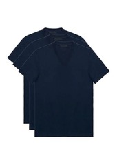 PRADA black v-neck cotton t-shirt 3-Pack navy blue