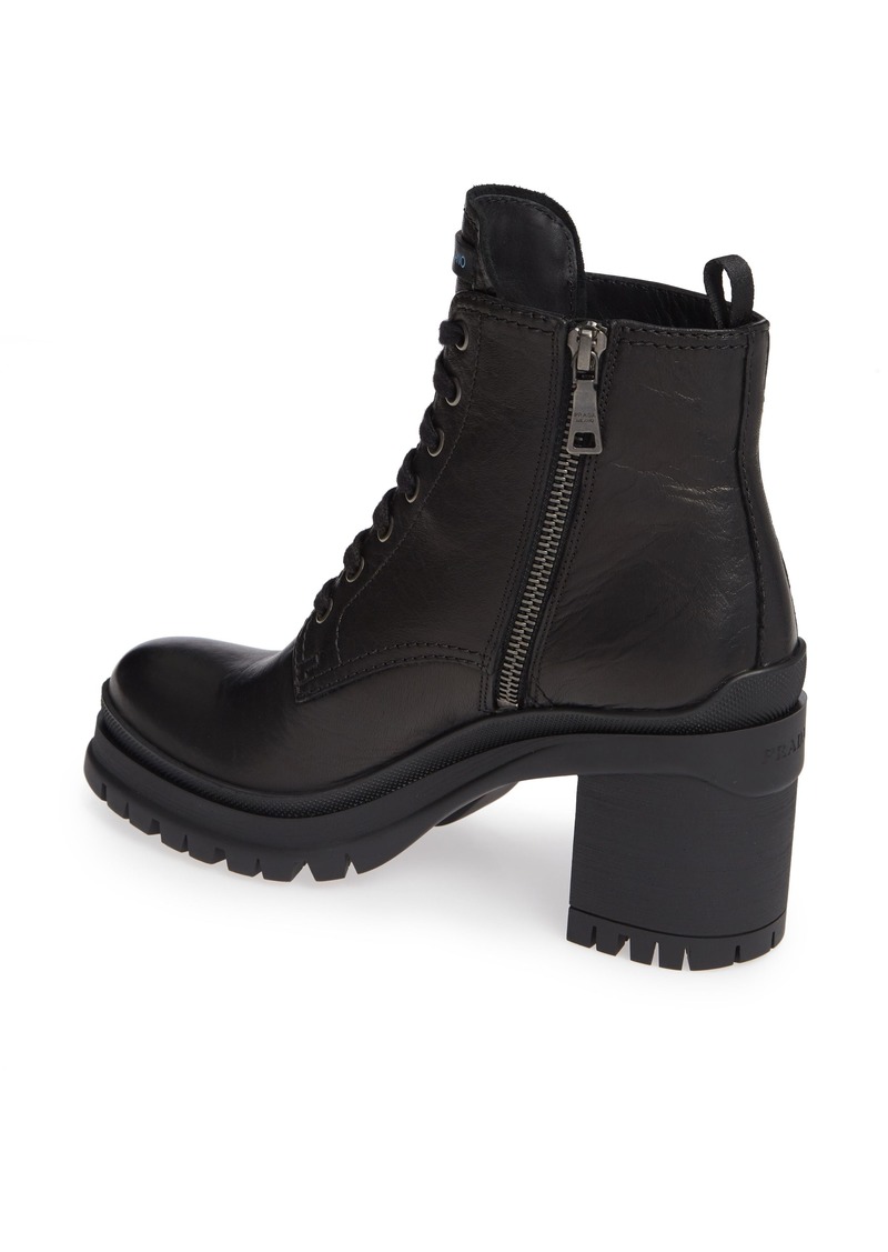 Prada Prada Block Heel Combat Boot (Women) | Shoes