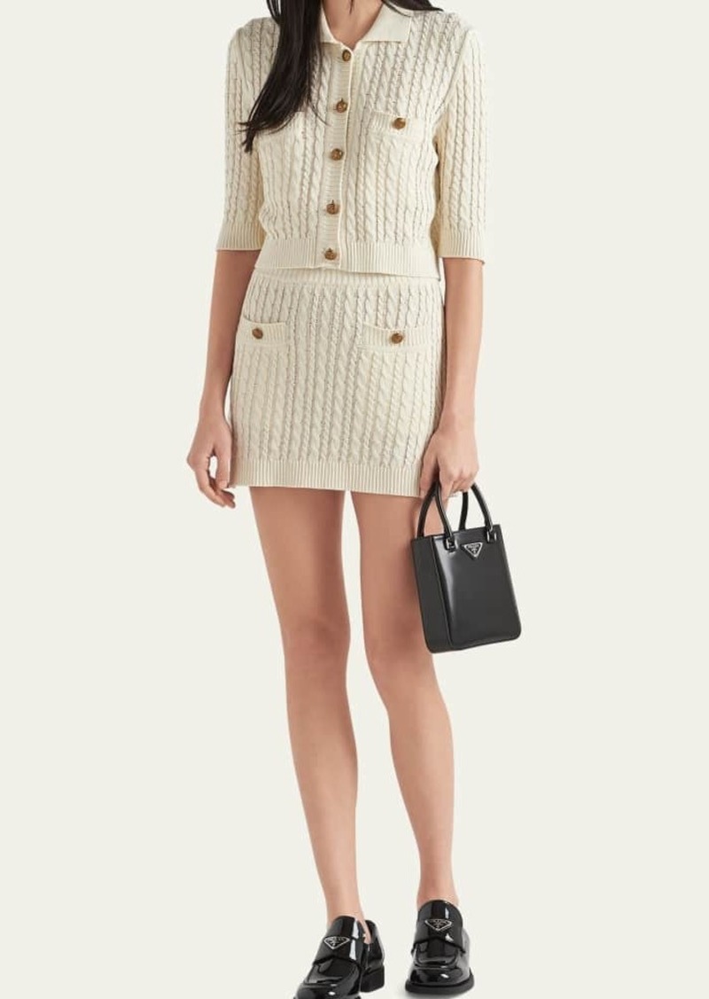Prada Cable-Knit Mini Skirt