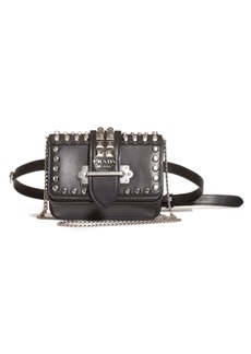 Prada Cahier Calfskin Leather Convertible Belt Bag