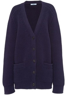 PRADA chunky-knit V-neck cardigan