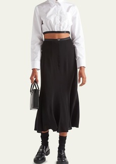Prada Crepe Midi Skirt