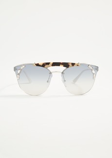 Prada Crystal Ornate Aviator Sunglasses