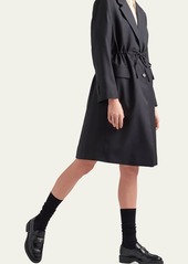 Prada Drawstring Wool Overcoat