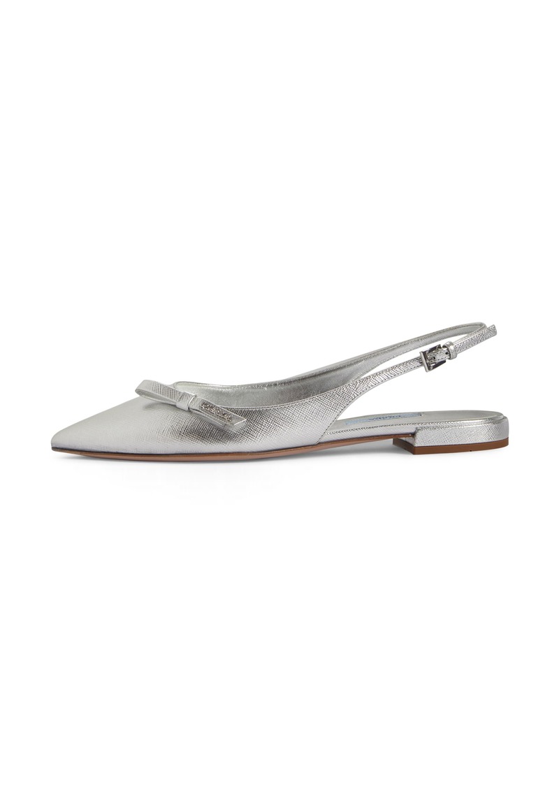 prada etiquette slingback flat