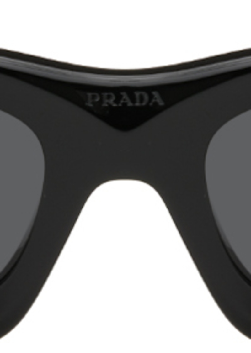 Prada Eyewear Black Triangle Logo Sunglasses