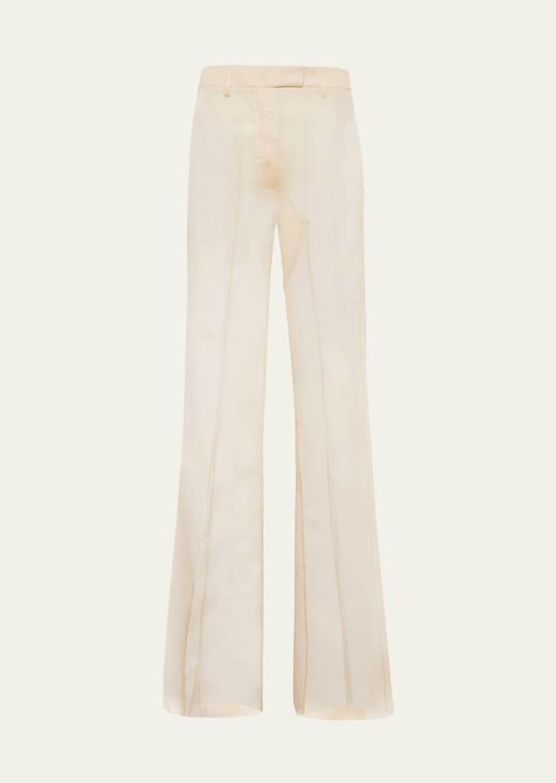 Prada Flared Organza Pants