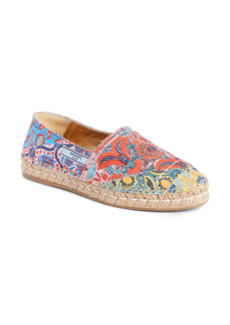 prada floral espadrilles