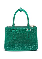 Prada Galleria crystal-embellished satin mini bag